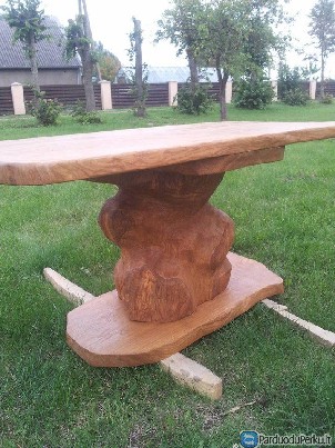 Azuoliniai lauko baldai