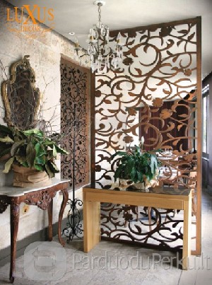 Ažūrinės 3D plokštės, frezuoti interjero dekoravimo elementa