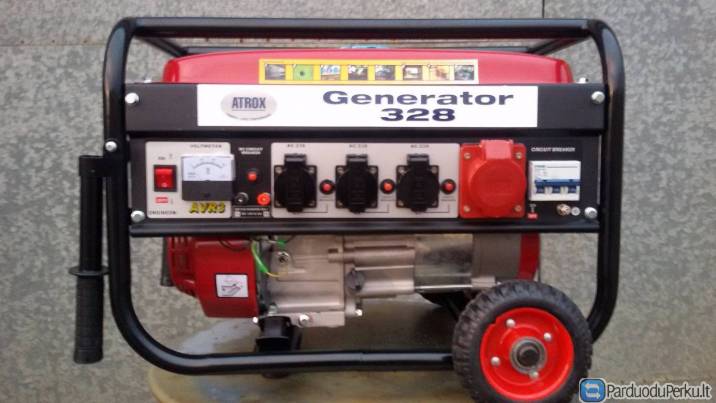 Benzininis trifazis elektros generatorius Atrox 2.2kw