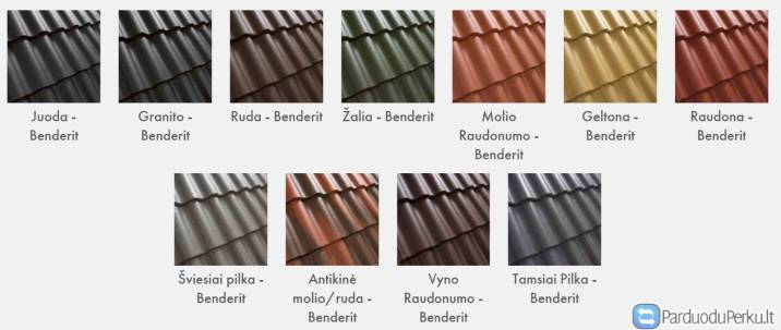 Betoninės čerpės Benders.