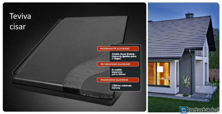 Betoninės- keraminės čerpės.