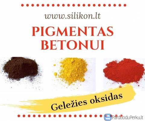 Betono dažai, pigmentai betonui – geležies oksidas