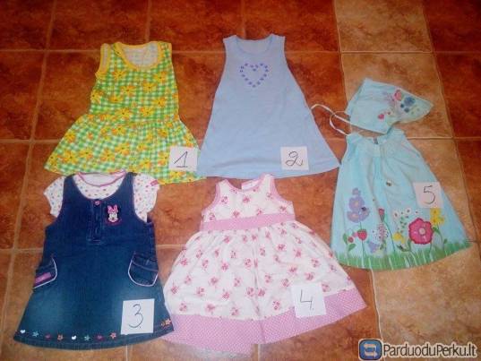Beveik nenešiotos vaikiškos suknelės