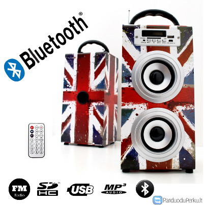 Bluetooth belaidė nešiojama garso kolonėlė