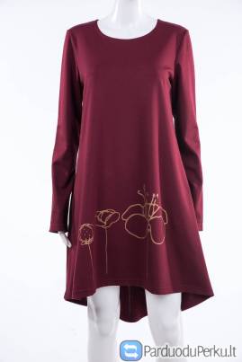 Bordo suknelė moterims: "Gėlytės"