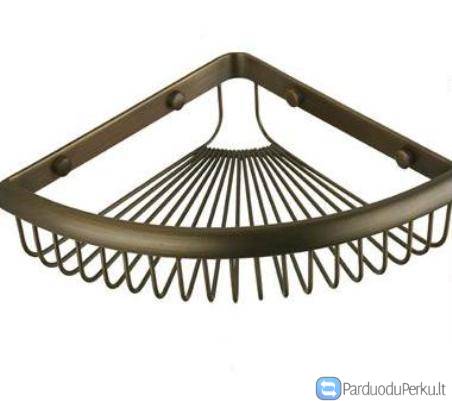 Bronzinė, kampinė, dušo lentyna