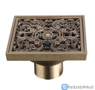 Bronzinės, dušo trapo grotelės