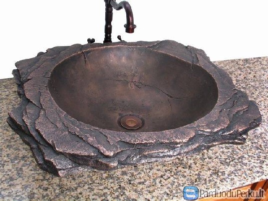 Bronziniai, rankų darbo praustuvai