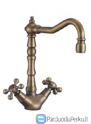 Bronzinis, klasikinis, praustuvo maišytuvas