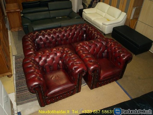 Chesterfield odinis baldų komplektas 3-1-1