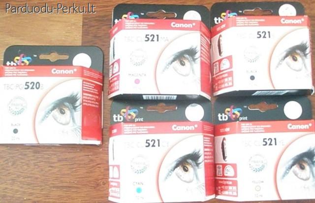 cli521 naujos rašalines kasetes printeriui canon