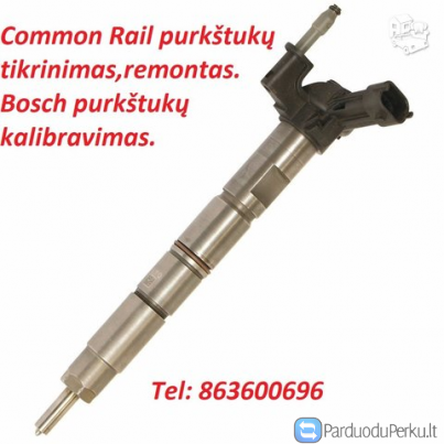 Common Rail purkštukų tikrinimas stendu