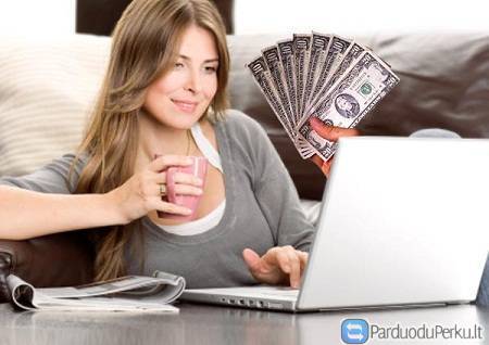 darbas internetu