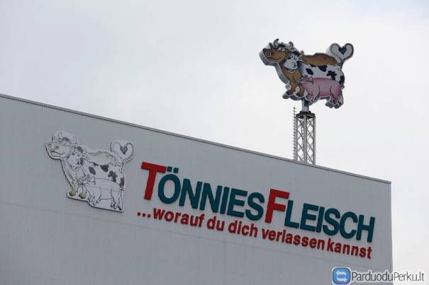 DARBAS TONNIES MĖSOS KOMBINATE VOKIETIJOJE