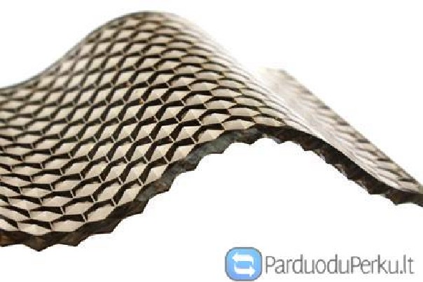 Deimanto struktūros banguotas polikarbonatas