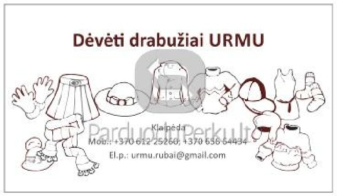 Dėvėti drabužiai nuo 4,50 Lt iki 6,00 Lt už kg.