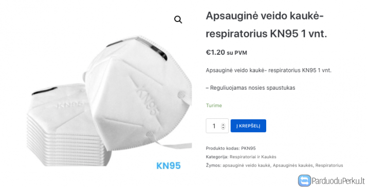 Dezinfekcinės ir kitos apsauginės priemonės