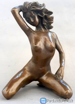 Didelė Bronzinė seks.erot. Merginos Biustas Skulprūra