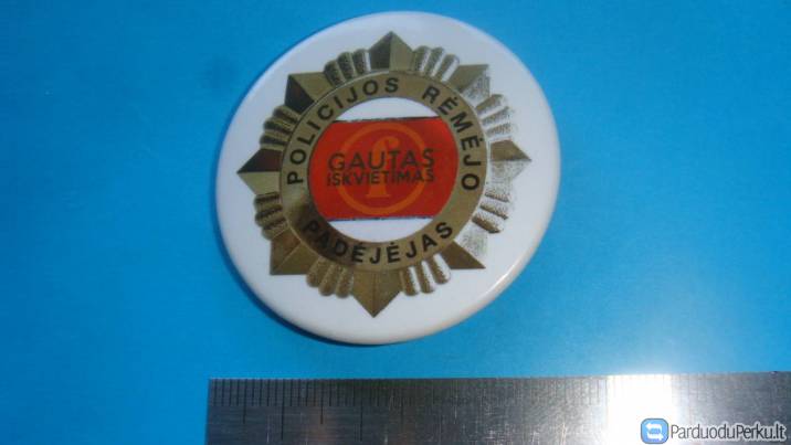 Didelis ženklelis. Policijos rėmėjo padėjėjas.