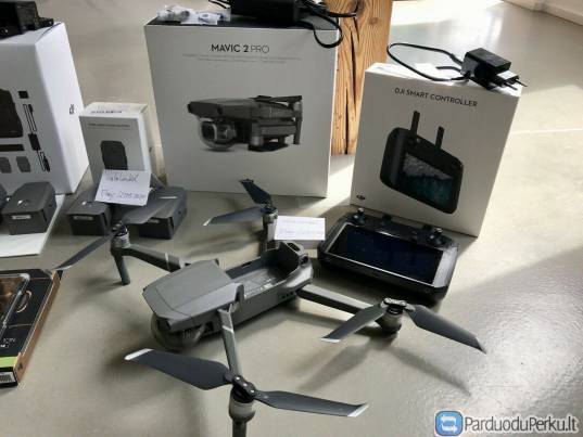 „DJI MAVIC 2 PRO DRONE“ + DAUGIAU KOMPLEKTO + 3 BATERIJOS