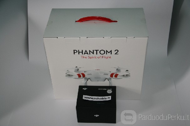 DJI Phantom 2 + Zenmuse H3 2D gimbalas. Rchobis.lt