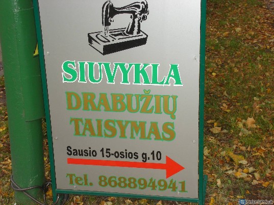 DRABUŽIŲ TAISYMO-SIUVIMO PASLAUGOS KLAIPĖDOS MIESTE