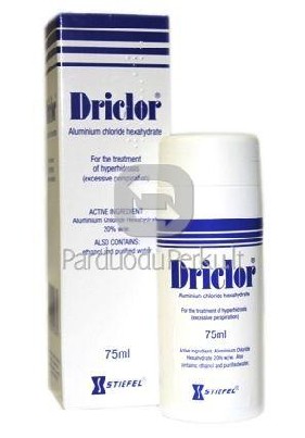 Nuo prakaito Driclor - tik 10 euru