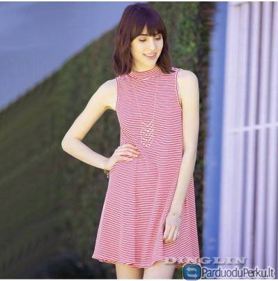 dryžuotas suknelė NAUJA