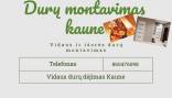 Durų montavimas kaune
