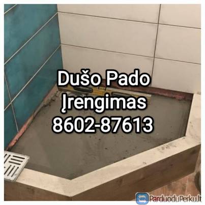 Dušo pado betonavimas Kaune 8602-87613 dušo zonos įrengimas Kaunas