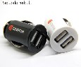 Dvigubas automobilinis USB įkroviklis.