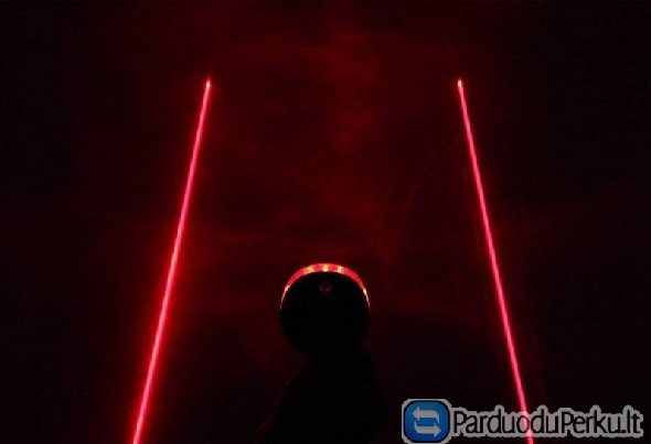 dviracio galinis stop'as su lazeriais