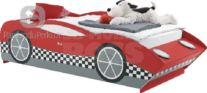 Dvivietė-dviaukštė lova vaikams mašina Auto Enzo