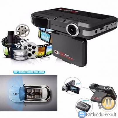 DVR RADAR VAIZDO REGISTRATORIUS SU RADARU, PERSPĖJA APIE GREIČIO MATUOKLIUS