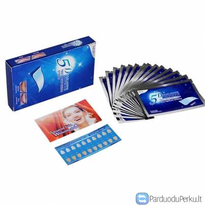 Efektyvios 5D White dantų balinimo juostelės