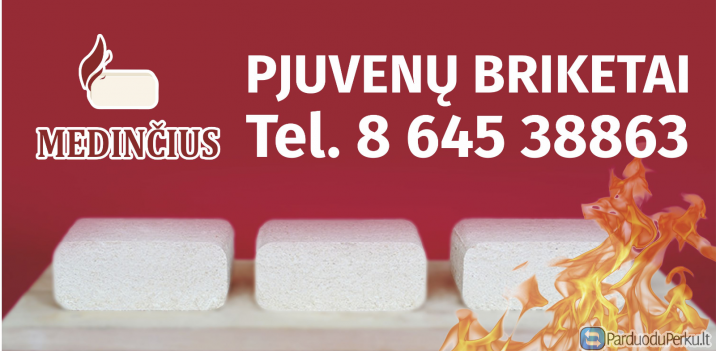EKOLOGIŠKI MEDŽIO PJUVENŲ BRIKETAI - MEDINČIUS