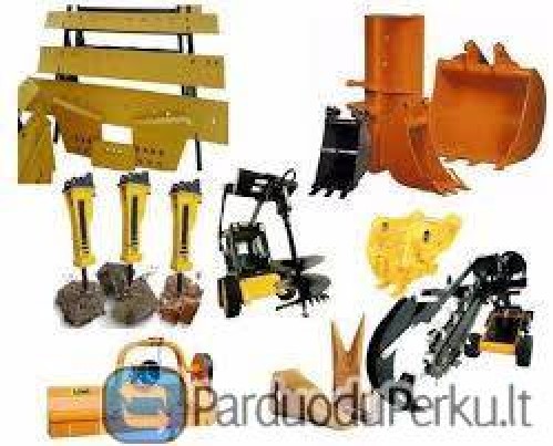 Ekskavatorių, buldozerių dalys