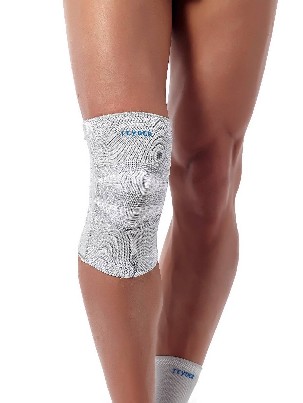 Elastinis kelio įtvaras. Pilkos spalvos.