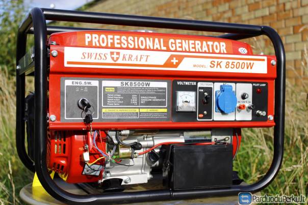 Elektros generatorius 2,2KW su elektriniu starteriu