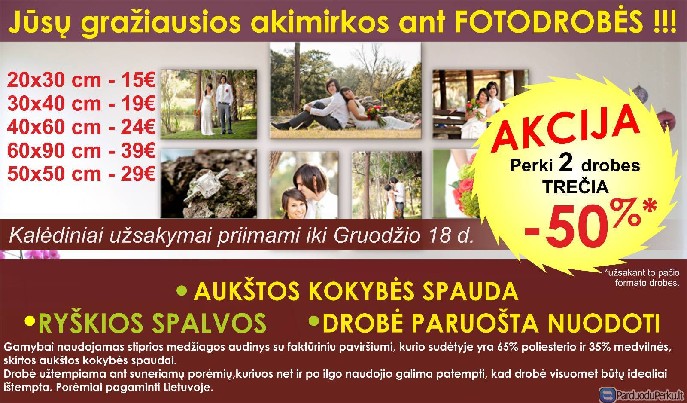 Fotodrobės, fototapetai, plakatai interjerui