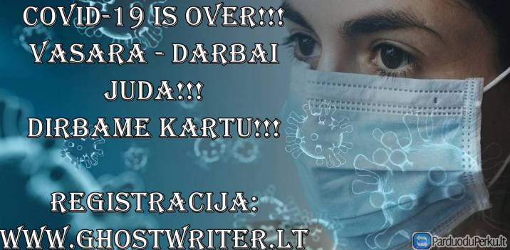 GHOSTWRITER.LT - 2020 VASARA – SOCIALINIAI MOKSLAI, PEDAGOGIKA – YRA LAISVŲ VIETŲ
