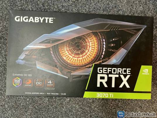 GIGABYTE GeForce RTX 3070 Ti GAMING OC 8GB GDDR6X vaizdo plokštė VISIŠKAI NAUJA