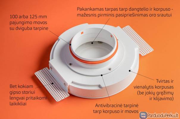 Gipsinis priglaistomas oro difuzorius