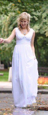 Graikiško stiliaus vestuvinė suknelė