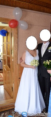 Graikiško stiliaus vestuvinė suknelė