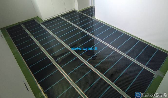 Grindų šildymo plėvelė Caleo Premium. Šildomos grindys. Grindinis šildymas