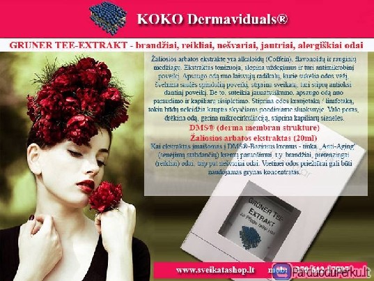 GRUNER TEE EXTRAKT brandžiai, reikliai, nešvariai odai