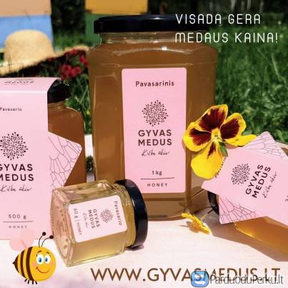 Gyvasmedus.lt šviežias ekologiškas pavasario medus - visada gera medaus kaina