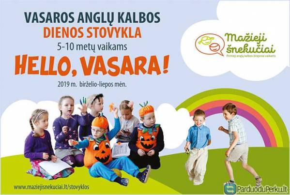 HELLO, VASARA 2019 – TOP DIENOS STOVYKLA VAIKAMS !