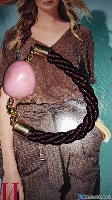 Hovlito grynuolio apyrankė su virvele